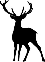 Vector christmas reindeer silhouette