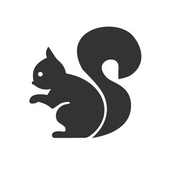 Squirrel icon editable stroke line . Template design. Cute animal silhouette, vector design element. Vector set.