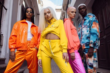 streetwear brand s spring 2018 collection shown in vibrant and colorful fashion shoot