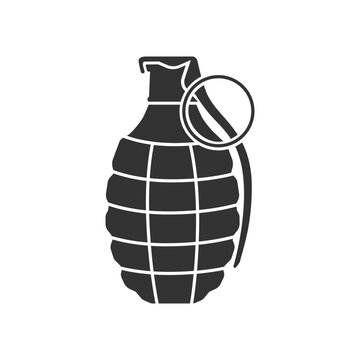 Hand grenade vector icon in modern flat style