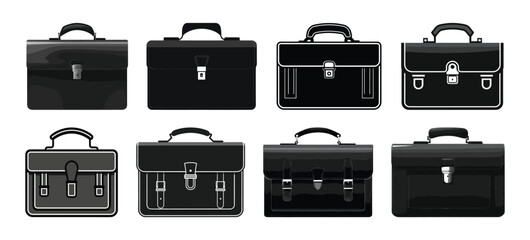 Set of briefcase illustration vector