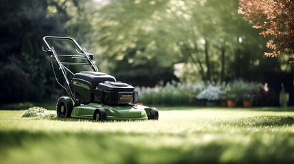 He tends to his lawn with care and attention.