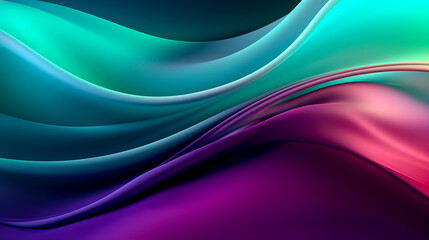 Obraz premium Discover the allure of colorful artistic waves, an inspiring background that sparks creativity. Created with Generative AI technology