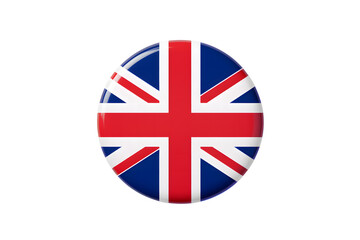 ISOLATED BACKGROUND PNG - UK Flag Round Icon: Premium Quality British Flag in Accurate Colors 