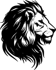 Fototapeta premium Lion | Black and White Vector illustration