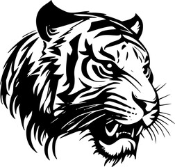 Obraz premium Tiger - Minimalist and Flat Logo - Vector illustration