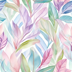 seamless pattern with leaves,pink,leaf,AI generated 