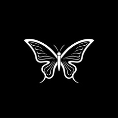 Obraz na płótnie Canvas Butterfly | Minimalist and Simple Silhouette - Vector illustration