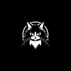 Obraz premium Cat | Black and White Vector illustration