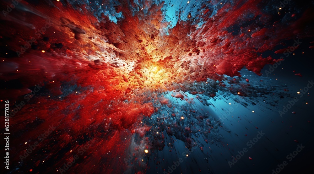 Poster abstract landing page background with red particles. stream wave with dot landscape. digital data st