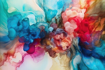Abstract alcohol ink background, luxury and creative paint with beautiful and dreamy color, unique colored marble art with oil painting, wide graphic design for print and business