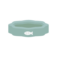 empty pet bowl cat and dog with fish logo

