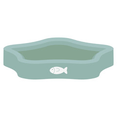 empty pet bowl cat and dog with fish logo

