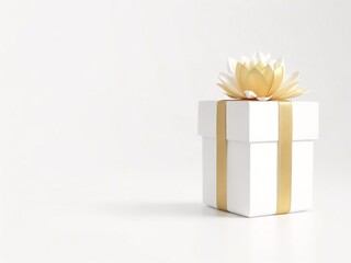 White and golden gift box