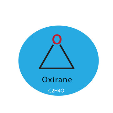 Oxirane Structure chemical formula icon vector logo design template