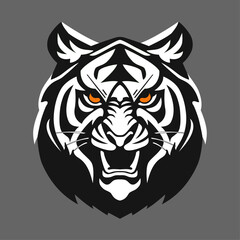 Tiger head vector illustration, mascot logo vector