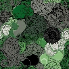Abstract floral background , Generated using AI