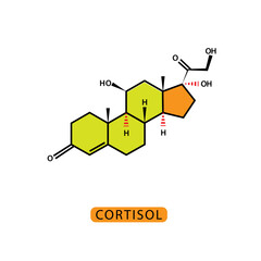 Structure chemical formula icon vector logo design template