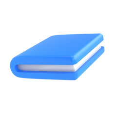 3d violet cute empty notepad book stationery for school isolated background with clipping path. Simple render illustration. Design element for posters, banners, calendar and greeting card