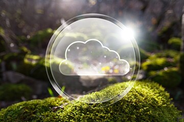 Reduce CO2 concept on nature background