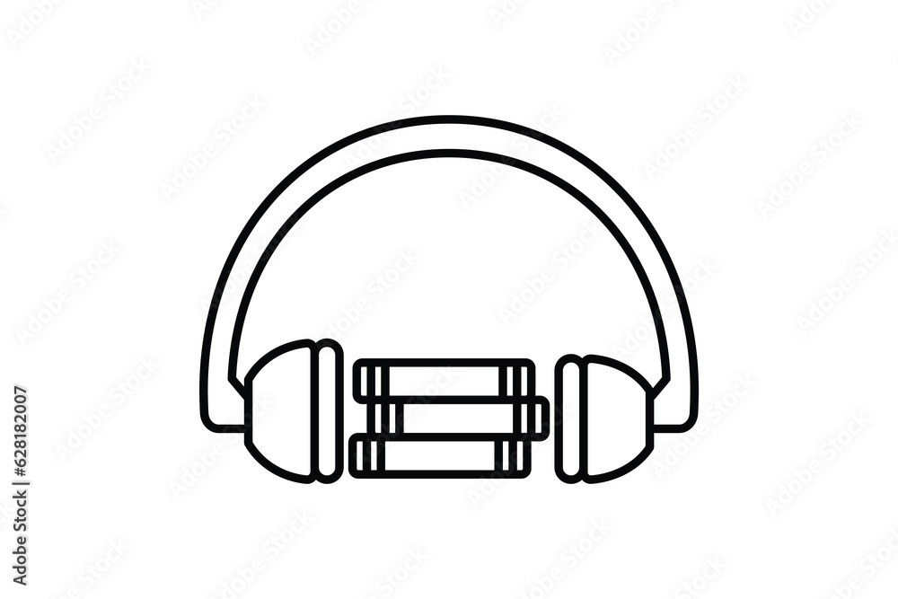 Poster learning support. related to e learning and online education. line icon style. simple vector design 