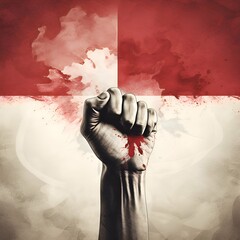 hands on and indonesian flag backgrounds