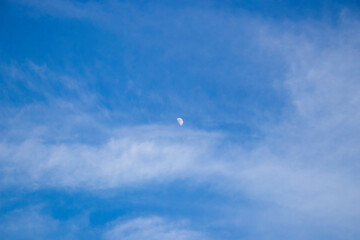 Blue sky with cloud closeup