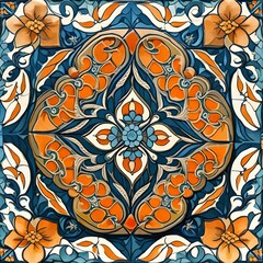 Seamless pattern with flowers ,Generated Using AI