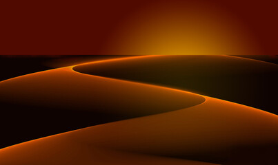 Sunset in the desert