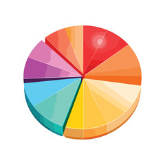 Obraz premium Infographic pie chart icon vector illustration 