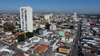 Obraz premium Visão aérea da região residencial da cidade de Mogi das Cruzes, SP, Brasil.