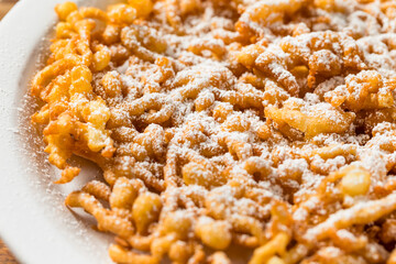 Sweet Powdered Sugar Funnel Cake
