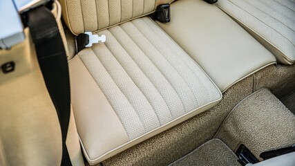 Back seat of a car
