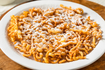 Sweet Powdered Sugar Funnel Cake