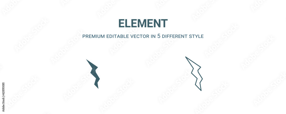 Wall mural element icon. filled and line element icon from nature collection. outline vector isolated on white 