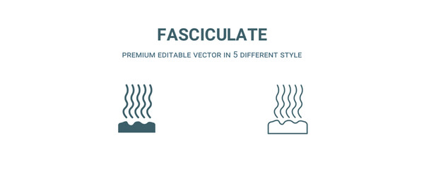 fasciculate icon. Filled and line fasciculate icon from nature collection. Outline vector isolated on white background. Editable fasciculate symbol