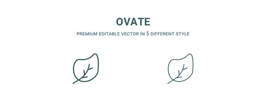 ovate icon. Filled and line ovate icon from nature collection. Outline vector isolated on white background. Editable ovate symbol