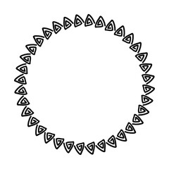 Abstract circle round border flower frame ring for decoration ornament in vector illustration