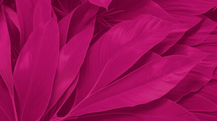 TROPICAL FOLLIAGE AND LEAVES - PINK