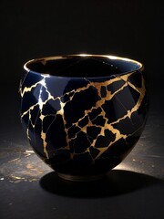 "Kintsugi Pottery: Healing with Golden Seams"