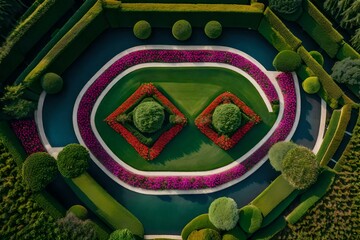 A serene Drone Photography shot, hovering above