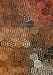 Animal skin concept design with African texture that grow awareness to save animal for nature. Artificial mixed animals fur background to use as rug, tiles, wall hanging to avoid killing any predators - 628201097
