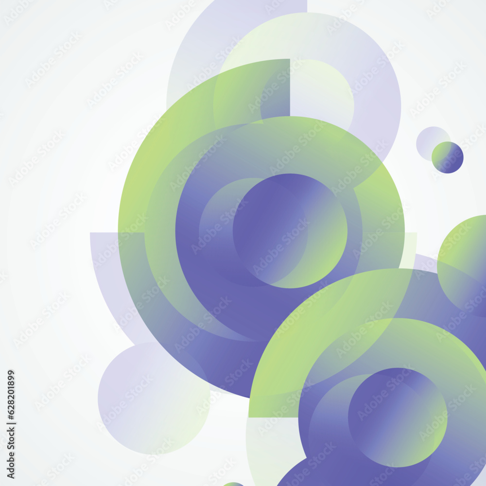 Aufkleber Circles gradient vector design. Minimal modern gradient. Abstract cover background. Dynamic connect shapes template
