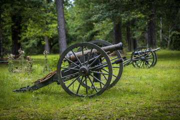 Civil war era cannon at Port Hudson in Louisiana. - obrazy, fototapety, plakaty