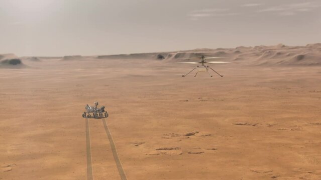 NASA’s Perseverance Mars rover on Mars surface. Elements of this image furnished by NASA JPLCaltech MSSS