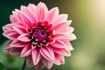 Foto op Plexiglas pink dahlia flower.generated Ai technology © baloch