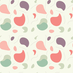 seamless bright gentle autumn summer pattern for packaging geometric abstraction of spots and lines