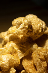 Chicharrones aka pork skins, greaves or cracklins.
