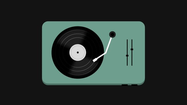 vinyl record player animation