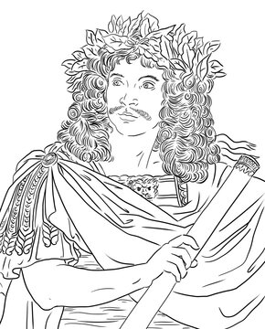 Moli&egrave;re, Jean-Baptiste Poquelin as Caesar 1622-1673